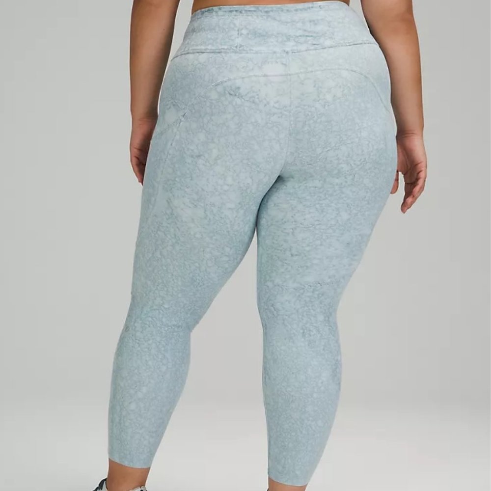 Lululemon Fast and Free High-Rise Tight Intensity White Blue Fog NWT Size 10 - Picture 5 of 5